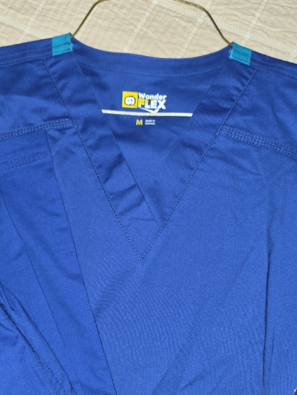 WonderWink Pro Navy Blue Women's Scrub Top & Pants Set - Picture 3 of 4